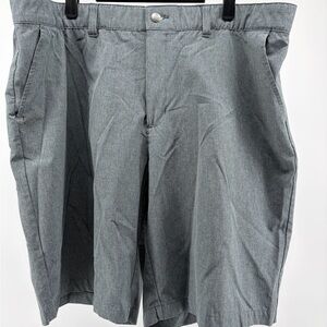 Adidas Men's Shorts Spellout Logo Golf Active Stretch 4 Pockets Grey Sz 40